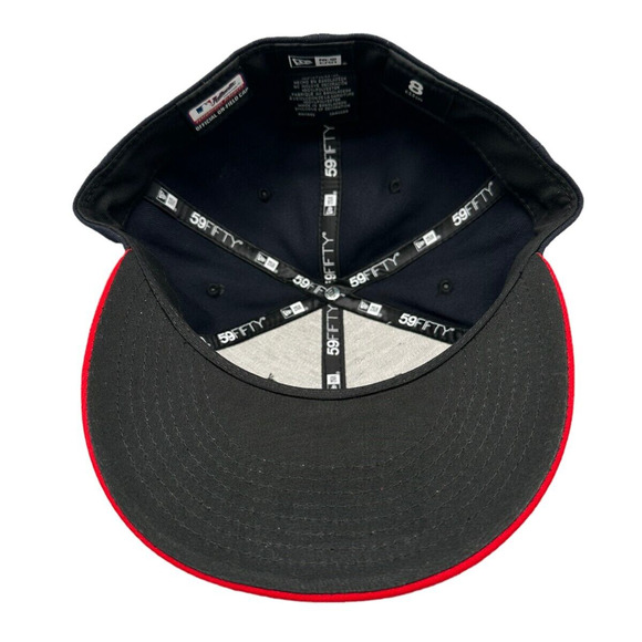 New Era 59Fifty MLB Atlanta‎ Braves Low Profile Navy Fitted Men's Hat Sz 8 - Picture 8 of 8